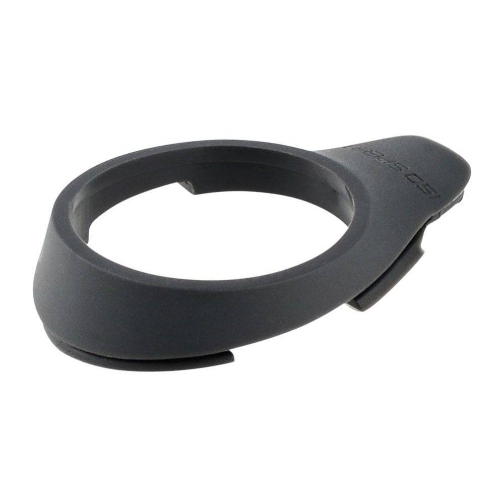 Trek Domane SLR IsoSpeed front headtube cover in black, bike frame protection component for Trek road bikes.