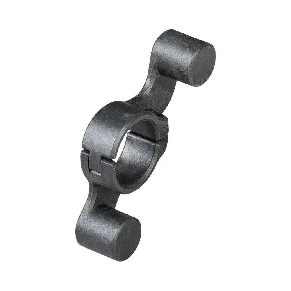 Trek Domane+ black bike light mount bracket attached to bike handlebar, compatible with Trek cycling components.