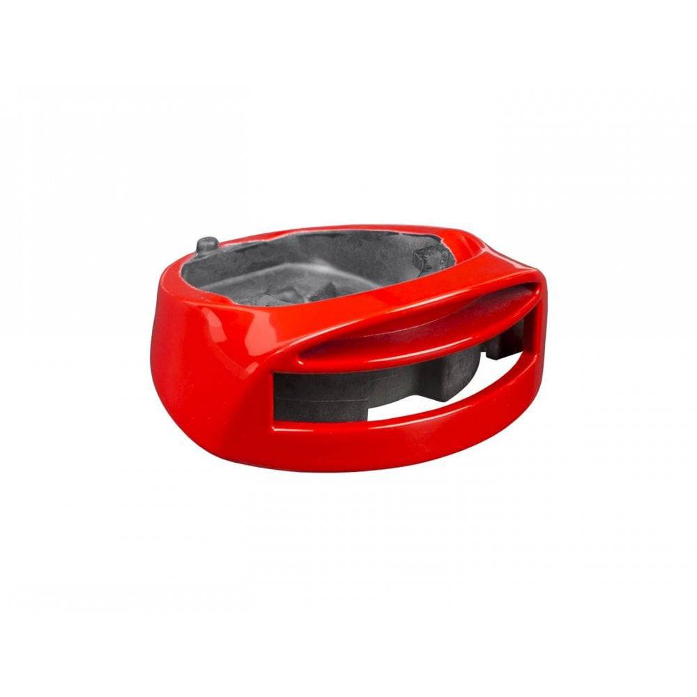 Trek Domane+ SLR headset cover in Viper Red, a protective headtube accessory for bike components.