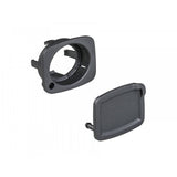Trek E-Bike black charge port cover for battery protection and dust guard on e-bike components.