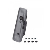 Trek Fuel EX black downtube storage door assembly for carbon frame protection, component for bike frame durability.