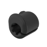 Black Trek internal housing chainstay grommet, cable housing protector, designed for bike frame components.