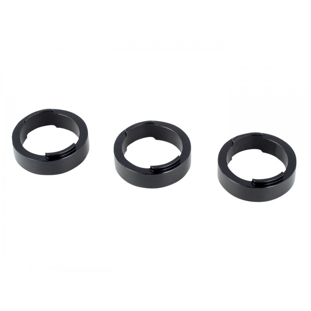 Trek KnockBlock headset spacers 3-pack in black, 10mm for KnockBlock system, bike component accessories, durable and lightweight.