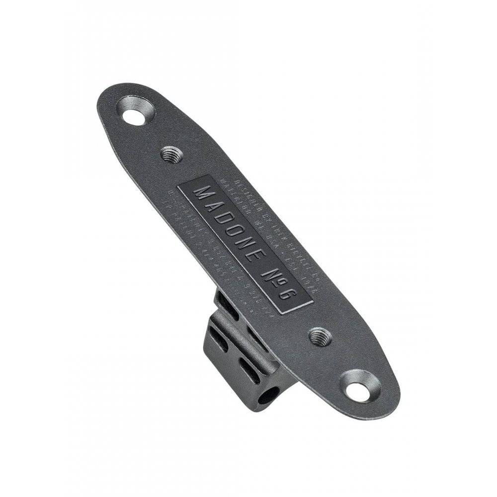 Trek Madone SLR 2019 black downtube cable stop and battery mount for bike components, with cable guide on bicycle frame