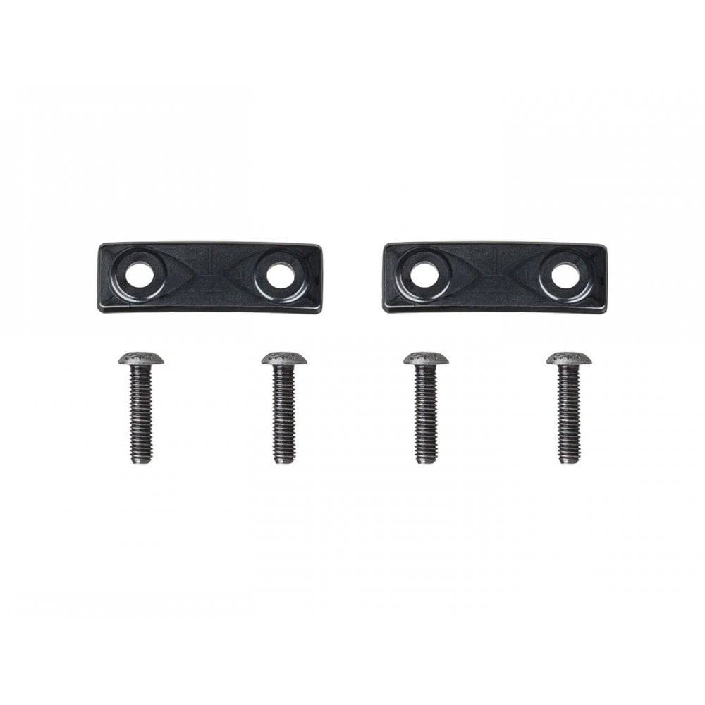 Trek RIB System battery retention kit for Powerfly 2019 models, black M5 x 30mm components for secure battery mounting.