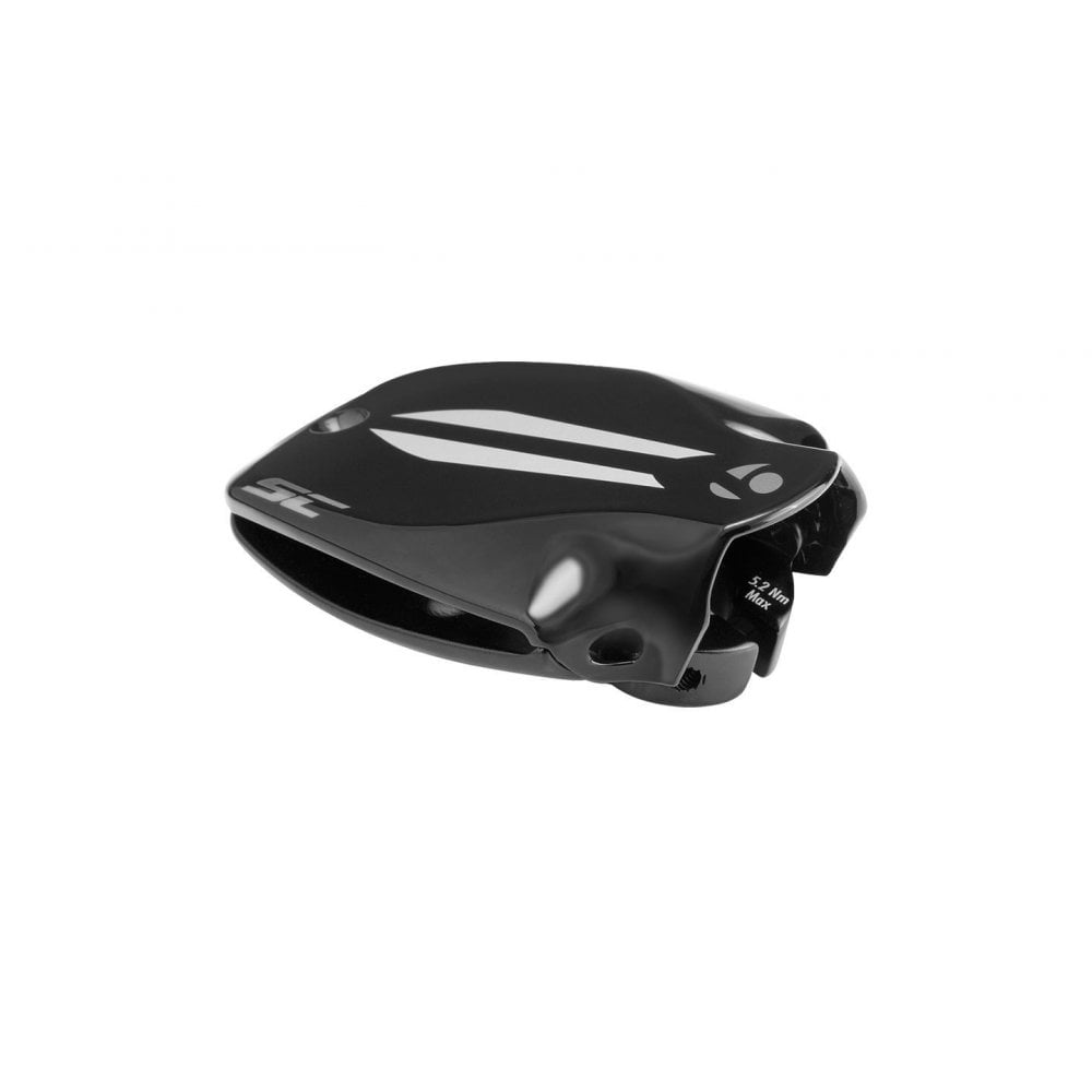 Bontrager Speed Concept Gen 1 Race X Lite bike stem in black, 50mm length, 10° angle, close-up view of component.