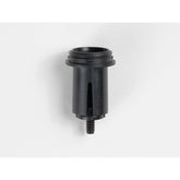 Bontrager Transmitr Micro Remote bar end mount in black for wireless micro remote control on bike handlebars.