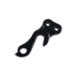 Trek Sawyer rear derailleur hanger in black with 135mm quick release drive side for bicycle components.