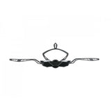 Black Bontrager bike helmet buckle set, genuine replacement part for all Bontrager helmets, shown on a plain background.
