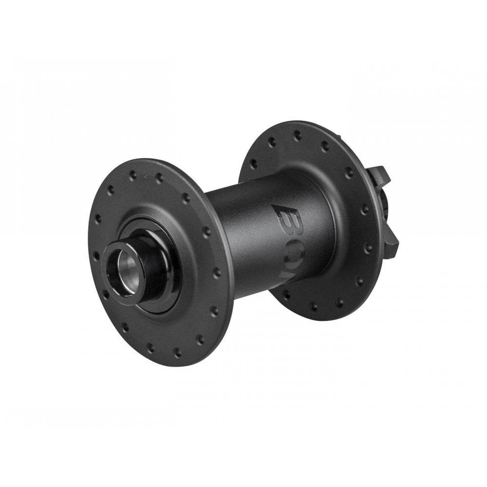 Bontrager Rapid Drive Boost front hub with 110mm OLD, 28 holes, 6-bolt black bike component for wheel installation