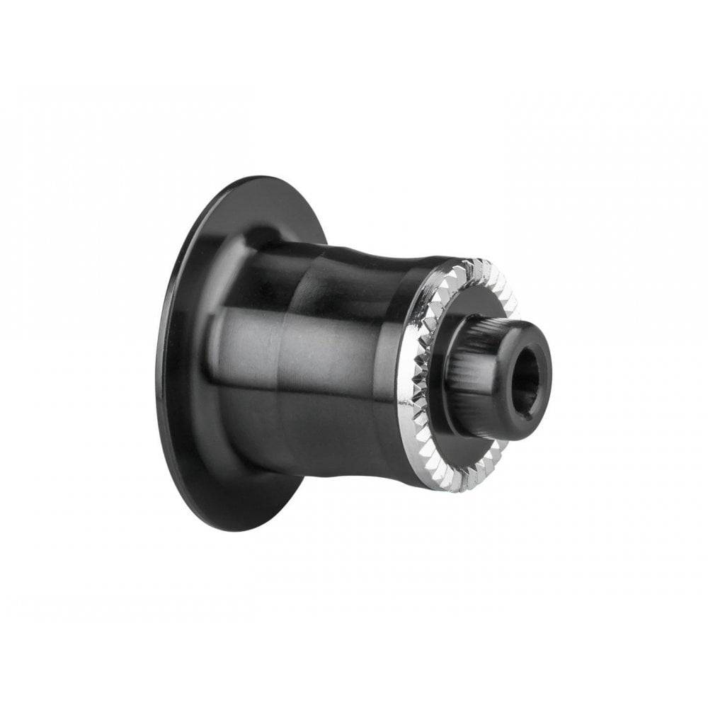 Black Bontrager Rapid Drive 108 12x142mm non-drive axle end cap with 5mm diameter for bicycle wheel components.