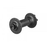 Bontrager Rapid Drive fat bike front hub, 150mm old, 32-hole, 6-bolt black bicycle component, showing the hub and bolt pattern.