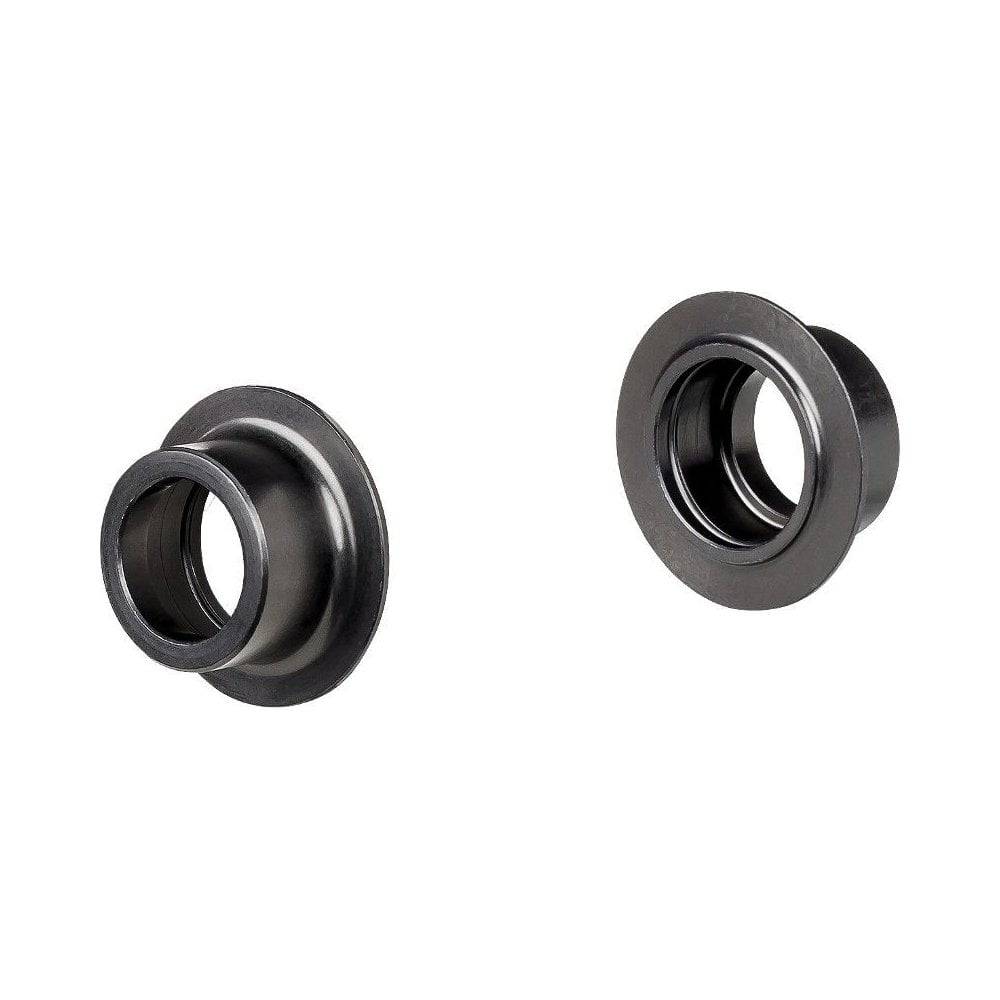 Bontrager Rhythm 15mm axle end caps for 100/110mm OLD front and rear bike hubs in black, component replacement parts.