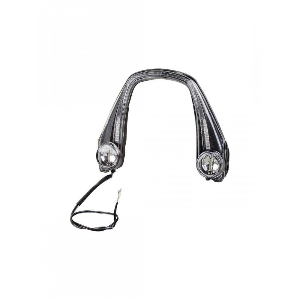 Bontrager Ride+ Black 2020 fork light with 50 lux e-bike integrated light, mounted on bicycle fork for visibility and safety