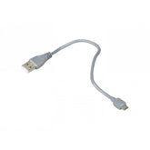 Bontrager USB fast charge cable in grey, 230mm, designed for Micro USB devices and bike lights, accessories for electronic charging