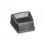 Black Trek Range Boost lock button cover, a replacement accessory for bike accessories, designed for easy installation.