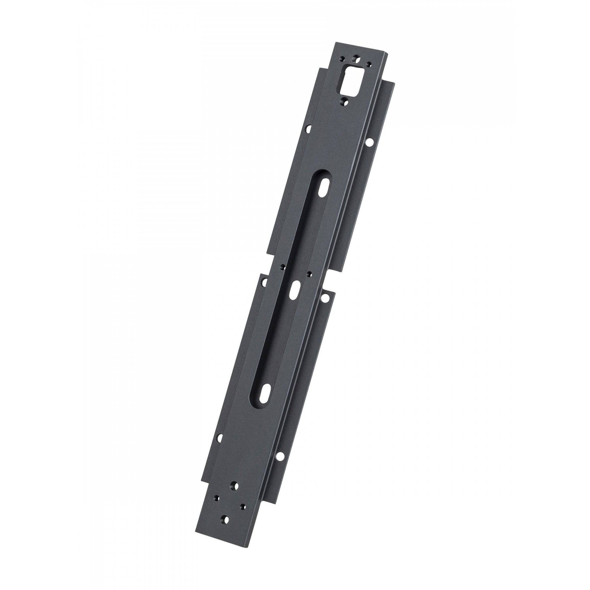 Silver Trek Range Boost Rail Mount Plate for bikes, durable accessory with one size fits most bike models, shown in close-up.