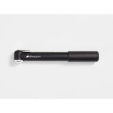 Bontrager Air Support HV MTB pump in black and silver, high-volume tire inflator for mountain bike tires.