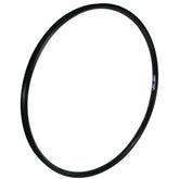 Black Trek Gruenert 700c clincher road rim with 36 holes, suitable for front or rear wheel, for bike components.
