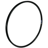 Black Trek Gruenert 700c clincher road rim with 36 holes, suitable for front or rear wheel, for bike components.