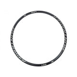 Black Bontrager Line Elite 30 TLR 27.5-inch MTB rim, 28H, suitable for front or rear wheel, bike components.