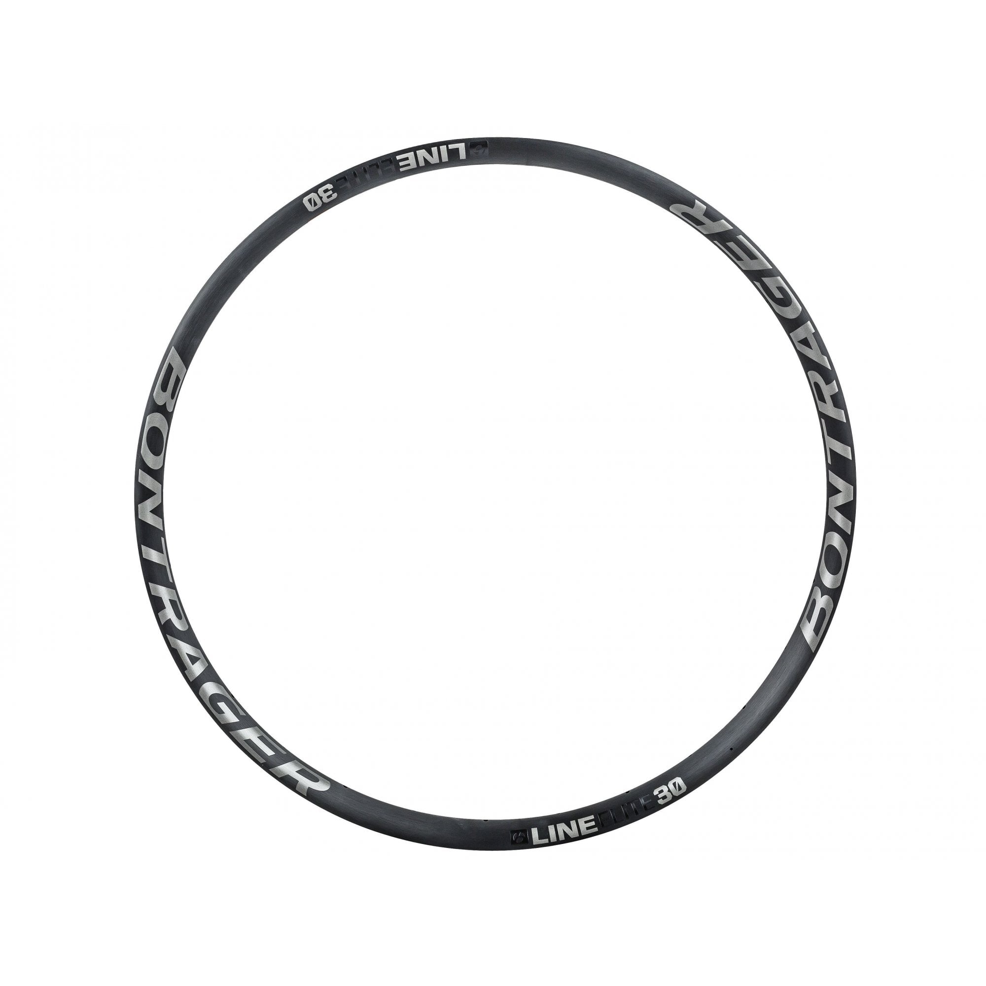 Bontrager Line Elite 30 TLR 29-inch mountain bike rim in black, tubeless-ready, 28H front or rear MTB component.