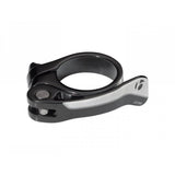 Bontrager carbon-friendly quick-release seatpost clamp in black, 36.4mm, for bike component adjustment and secure fit.