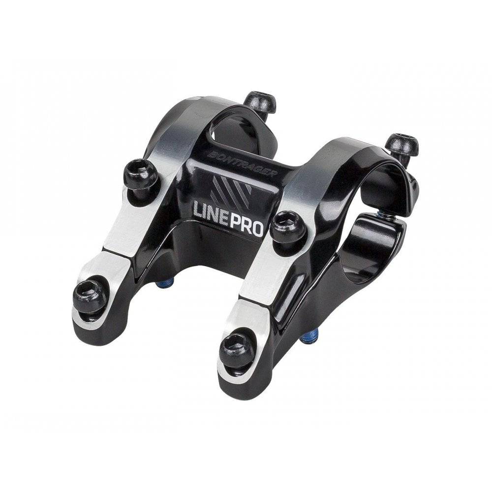 Black Bontrager Line Pro Direct Mount Stem for Trek bikes, 47mm length, 0° angle, fits 35mm handlebars, mountain biking component