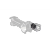 Bontrager Blendr High Ion light mount in black attached to Blendr stem for bike lighting accessories.