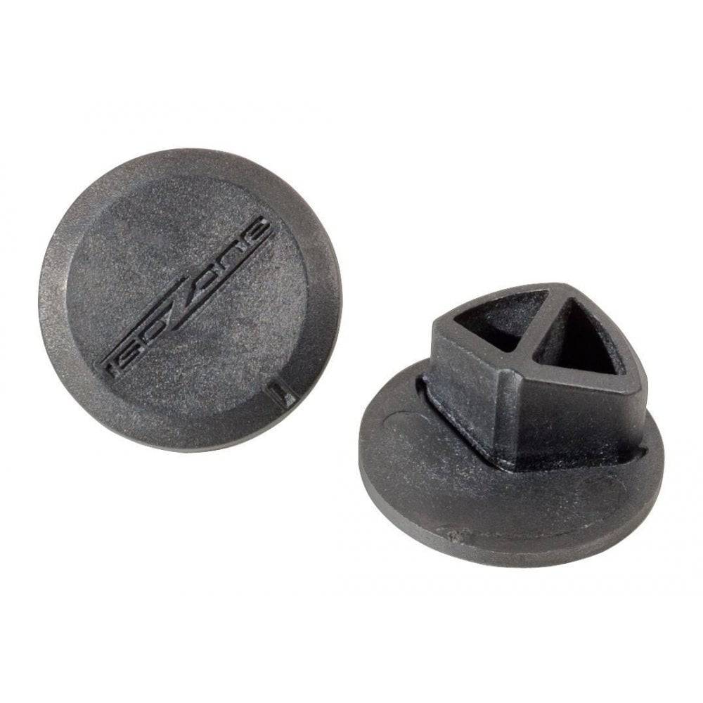 Bontrager IsoZone black handlebar plugs for bicycles, designed for vibration reduction and rider comfort.