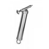 Bontrager Silver Grease Gun for bike maintenance, workshop tool compatible with 90ml cartridges, shown with grease applicator.