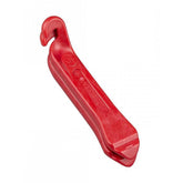 Bontrager red tire lever set with long handles for tubeless tires, stackable workshop tools for easy tire removal and installation