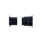 Bontrager Mustang Pro 12mm axle end cap in black for 142/148mm MTB front and rear bike wheels.