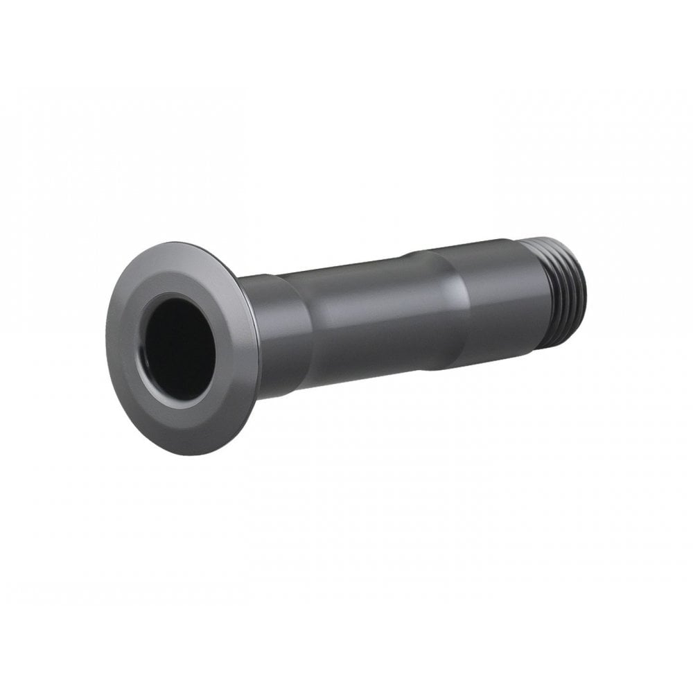 Dark grey Trek full suspension main pivot bolt M16 x 73mm for bike components, shown installed on a mountain bike frame.