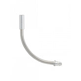 Bontrager 90-degree silver V-brake noodle cable guide for V-brakes, showing the metal tube with mounting features.