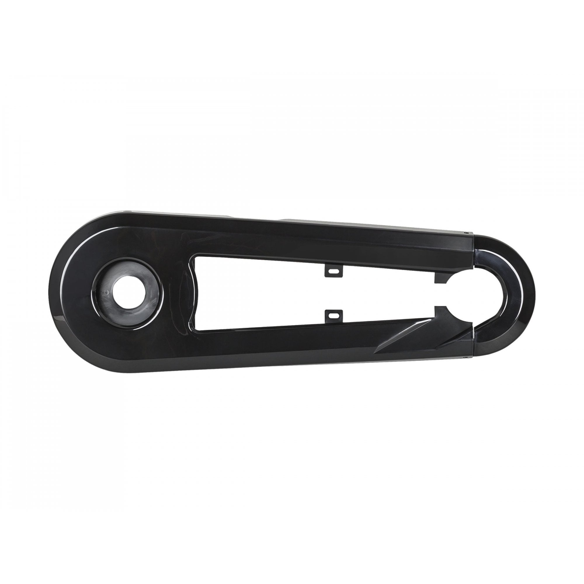 Trek Precaliber 20-inch bike chainguard in black, providing durable chain protection for children's bicycle components.