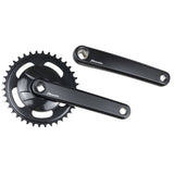 Trek Miranda Pavement MTB crankset in black, 170mm arm length with 38-tooth chainring for reliable power transfer.