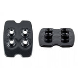 Black Bontrager road shoe SPD pedal adapter pair for 2-bolt cleats on cycling shoes, compatible with Bontrager road pedal systems.