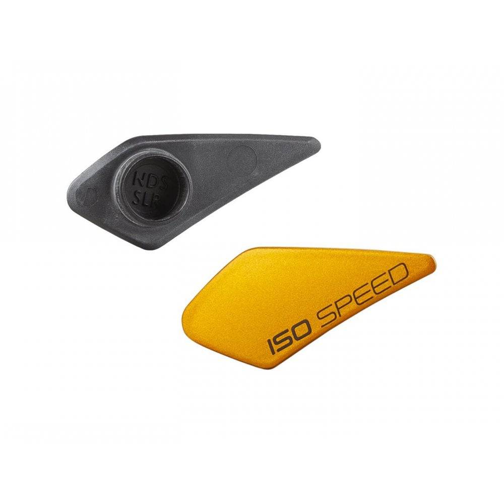Trek 2021 Domane SL5 rear IsoSpeed cover in factory orange for seat tube protection on a road bike.
