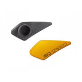 Trek 2021 Domane SL5 rear IsoSpeed cover in factory orange for seat tube protection on a road bike.