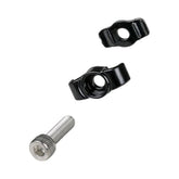 Black Trek Bolt-on Double Cable Housing Guide for bike cable management, showing the component attached to a bike frame.