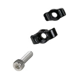 Black Trek Bolt-on Double Cable Housing Guide for bike cable management, showing the component attached to a bike frame.