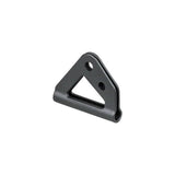 Black Trek Bolt-On Single Cable Housing Guide attached to a bike frame for cable organization and routing.