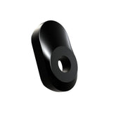 Black Trek Madone front derailleur washer replacement component, curved design, for bike maintenance and component fitting.