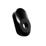 Black Trek Madone front derailleur washer, curved replacement component for bike components, designed for precise shifting.