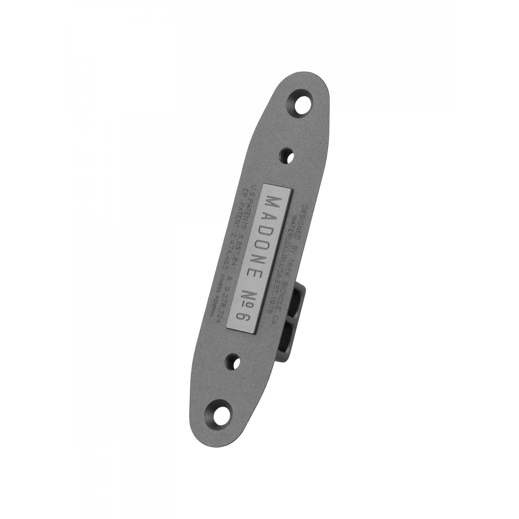 Black Trek Madone SLR 2021 downtube cable stop and battery mount cable guide for bike components.