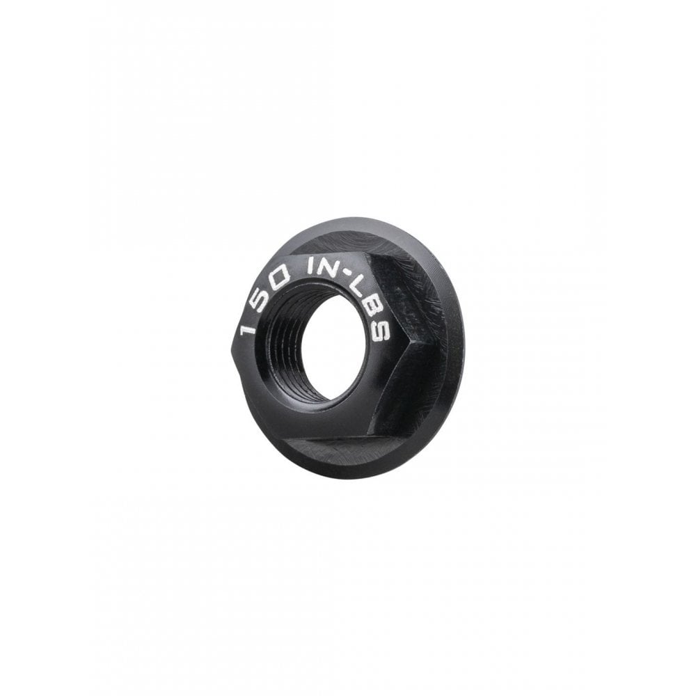Black Trek Rocker Pivot Nut M10 x 6mm for suspension frame support, component for bike repair and maintenance.