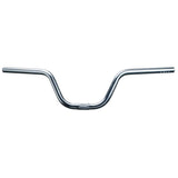 Trek Riser Cruiser Handlebar 25.4mm silver with 20° rise, 665mm width, and 150mm extension, bike component for comfortable riding.