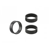 Bontrager 10mm alloy headset spacers for 1-1/8" bike forks, black, 3-pack, 28.6mm diameter, component for bike assembly