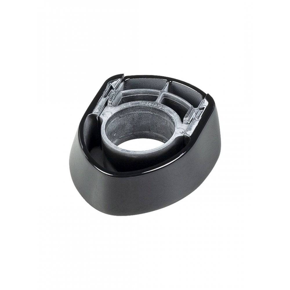 Bontrager Zouma Supreme+ Carbon smoke headset top cap for bike components, black carbon finish, with branding and sleek design.